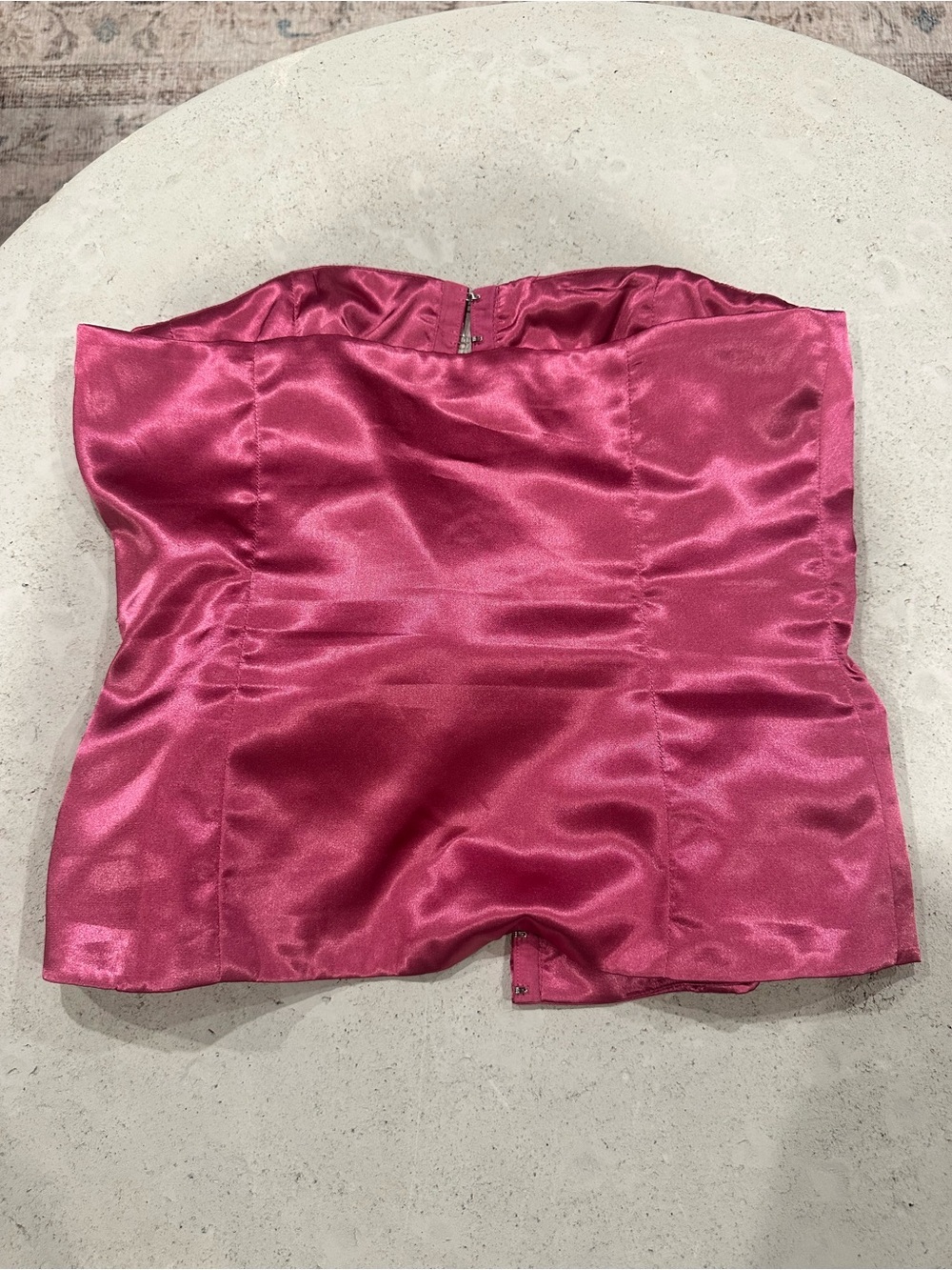 Princess Polly Fuchsia Satin Strapless Corset Top - Picture 2 of 3